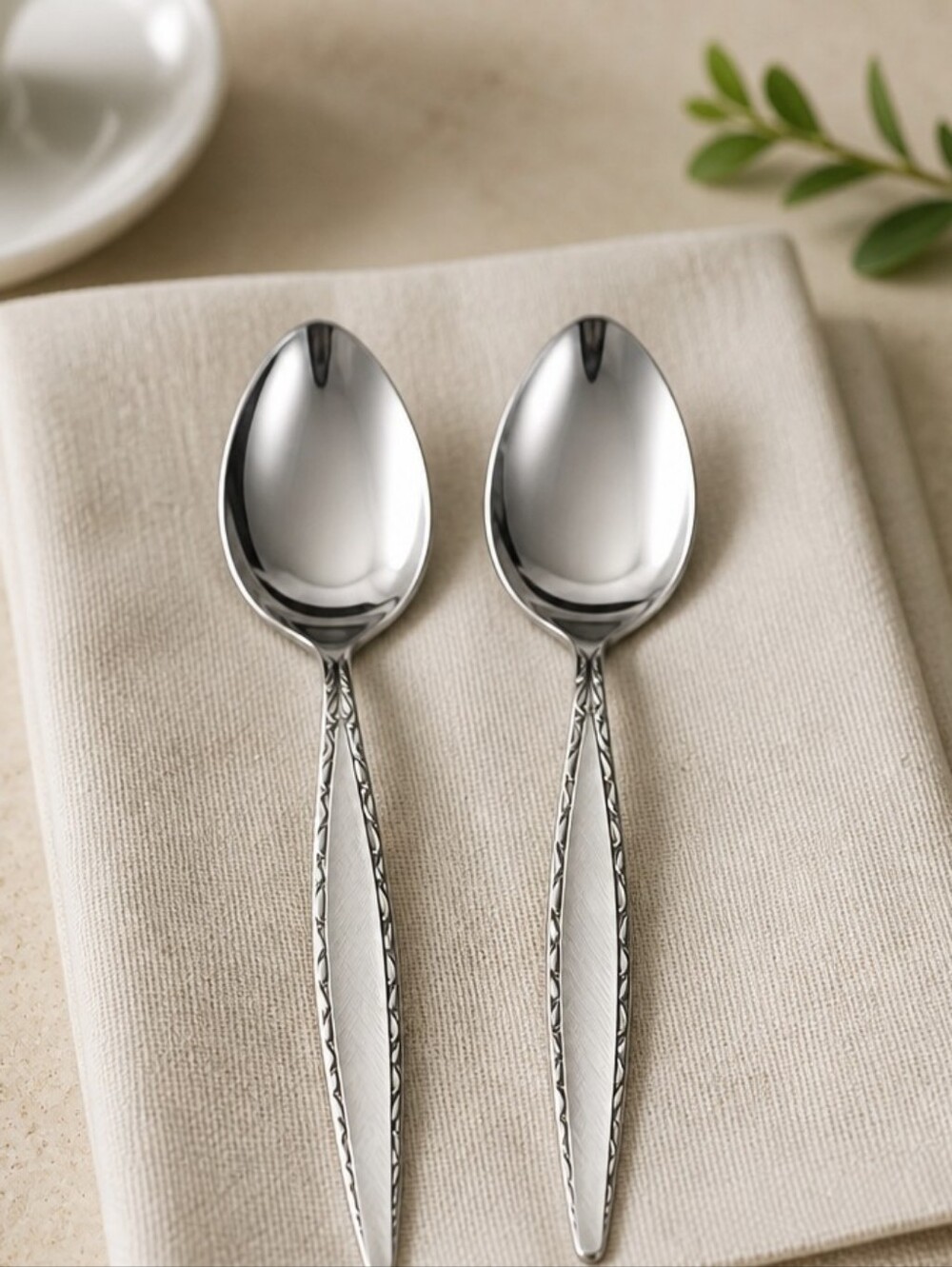 Oneida Community Venetia Stainless Steel Serving Spoons Lot Of 2 Dinnerware